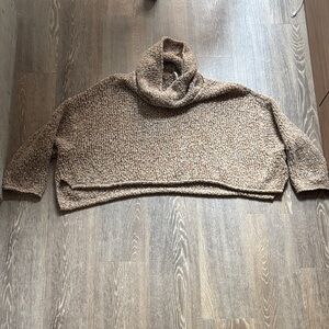 Cozy Brown Turtleneck Sweater free people